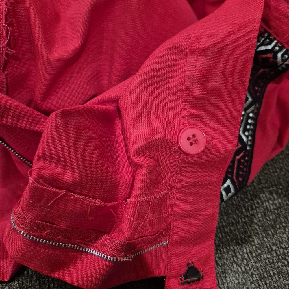 Red Embroidered Women's Pants & Jumpsuit Set - Picture 11 of 15